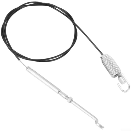 Feeshoppher Snow Blower Auger Cable Replacement 44.9 Inch, Steel Thrower Control Cable with Spring and Z-Bend Ends for Yard Garden Winter Removal Equipment Use Outdoor Machines Kit
