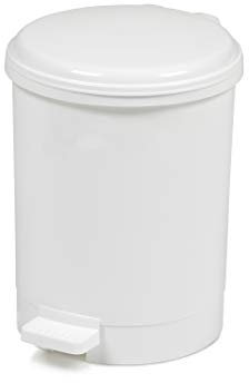 Chabrias Ltd 20 Litre White Waste Bin With Removable Liner, Recycling Bin, Commercial Utility Waste, Pedal Bin, Indoor Bins For Kitchen, White Bin, Office Bin (White, 20 Litre)