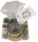Lote regalo para eventos compuesto por una botellita de Aceite de Oliva y Vinagre con 3 monodosis de patés. En formato de detalles muy recomendables para regalar a tus invitados.