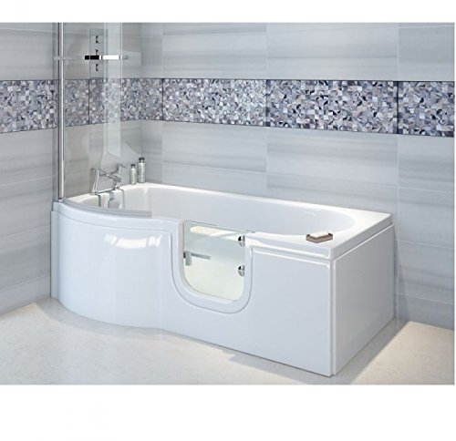 Elderly Bath with Door Concert 170x85 cm (Approx) with Shower Head and Skirt