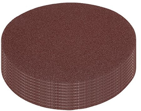 sourcingmap 10Pcs 6 Inch Hook and Loop Sanding Disc 80 Grits Flocking Sandpaper for Random Orbit Sander