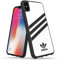 adidas Handyhülle Entwickelt für iPhone XS Max Hülle, Fallgeprüfte Hüllen, stoßfeste erhöhte Kanten, Original Schutzhülle, Weiß und Schwarz Streifen - 6.46 Zoll