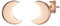 Glanzstücke München Damen-Ohrstecker Mond Sterling Silber rosévergoldet - Ohrringe Mond Symbol Ohr-Schmuck Halbmond rose-gold Frauen Mädchen Teenager