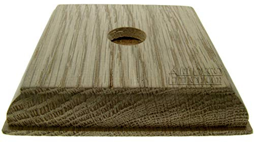 2 Pack Solid Natural Oak Ogee Profile Square Switch Mount 1 Gang for 1 Switch for Toggle, Dolly, Period, Vintage and Bakelite Light Switches