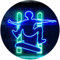ADVPRO Skateboard Jump Game Room Illuminated Dual Color LED Barlicht Neonlicht Lichtwerbung Neon Sign Grün & blau 400 x 300mm st6s43-i0794-gb