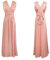 Infinity Kleid inklusive Bandeau Top Brautjungfernkleid Gr. 42-48 Peach Wickelkleid lang, 70 Verschiedene Wickelarten Brautkleid, Bridesmaid, one Size, Stretch (Peach, 2 (42-48))