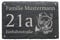 Hausnummer Türschild JÄGER HIRSCH - Name + Straße (optional) - 22 x 16 cm