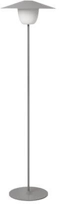Blomus Mobile LED-Stehleuchte -ANI LAMP- | Akku Stehlampe aus Aluminium | Farbe Satellite| Ø 34 x 120H cm | 2 Helligkeitsstufen per Touch | Outdoor