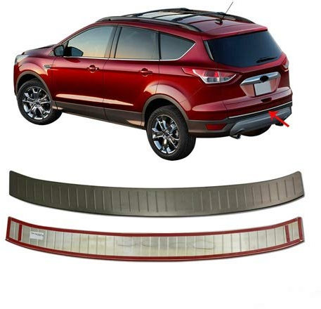 Passend für Kuga MK2-ST Line Stoßstangenschutz, Edelstahl, dunkles Chrom