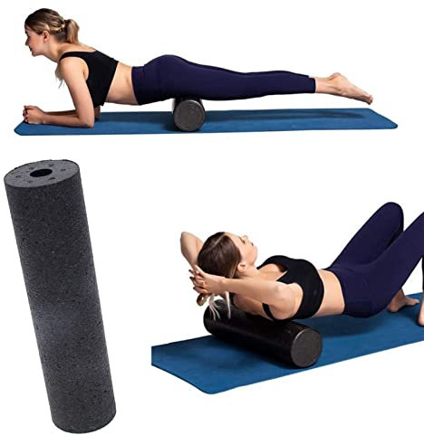 WPCASE Faszien Rolle Blackroll Mini Faszienrolle WirbelsäUle Fazienrollen Set Blackroll Black Roll Faszienrolle Fazienrolle Foam Roller Massagerolle Faszienrollen Faszienrolle Set Black,28.5cm