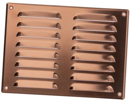 260x190mm / 10x7 inch Copper Metal Air Vent Grille Cover with Insect Mesh - Ventilation Cover