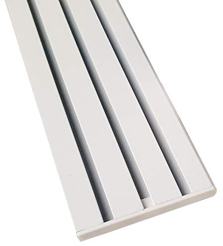Vorhangschiene Aluminium - Weiß 3 Lauf 420cm (2x120cm + 2x90cm) - Flache Gardinenschiene (7mm) - inkl. Vorhanggleiter