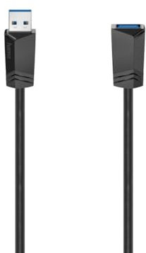 Hama USB-Kabel USB 3.2 Gen1 (USB 3.0 / USB 3.1 Gen1) USB-A Stecker, USB-A Buchse 1.50m Schwarz 00200