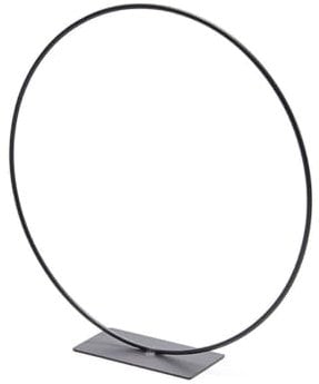 NaDeco Metallring Schwarz mit Fuß, wählbar in den Größen 25, 30 und 40cm Dekoring auf Fuß Drahtring zum Basteln Loop Ring Hoops Trockenblumen Ring Metalldrahtring, Größe:Ø 40 cm