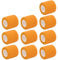 Mintice 10 Rolls Self Adhesive Cohesive Wrap Bandages Elastic First Aid Tape Adherent Orange for Wrist Ankle Sport 2 Inch X 5 Yards