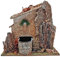 Tradineur - Fuente eléctrica para belén 13 x 15,3 x 8,7 cm, 2,5W, Fuente rústica con Agua para Portal, Nacimiento, Figura Decorativa Navidad, Modelo Aleatorio