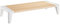 RICOO Supporto monitor scrivania 554 x 215 x 100mm FS0142 Bianco & Colore legno – Rialzo schermo PC