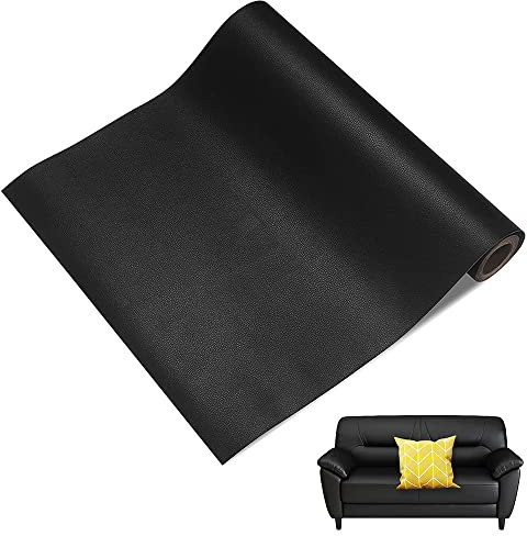 Leder Patch Kit, Lederreparatur Patch Kits, Leder Reparatur Band Patch, Selbstklebender Leder Reparatur Patch, Für Sofa Autositze Handtaschen Jacken Sitz DIY Handwerk, Schwarz, 50 x 137 cm