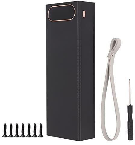 DIY Power Bank Case Kit, 20x18650 Mobile Power Bank Case Without Batteries, 2 USB Output 22.5W Fast Charging Detachable Battery Box with LCD Display and Micro Type C Input Port(black)