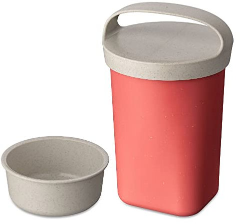Koziol Buddy 0,7 Snackpot mit Einsatz und Deckel Nature Coral 7242704
