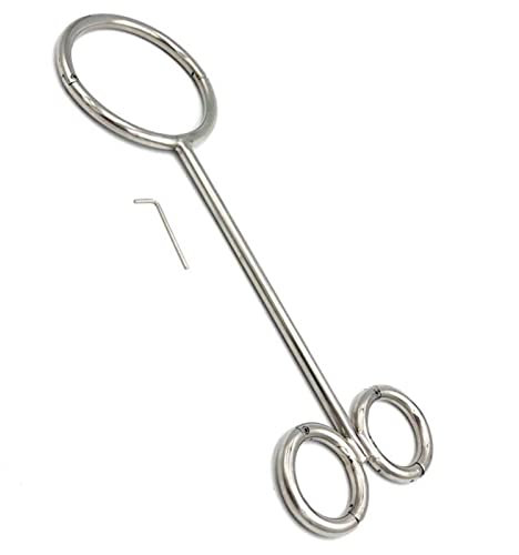 ROLOL Edelstahl Runde Ring Kragen Handschellen Restraint Fesseln Für Männer Frauen Paare -Halsbänder (Color : Female)