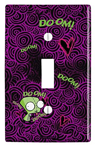 GRAPHICS & MORE Invader Zim Gir Doom Dance Kunststoff Wanddekoration Kippschalter Platte Abdeckung