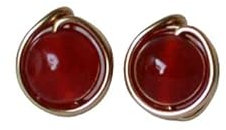 Ohrstecker STELLA vergoldet Edelstein (Karneol)