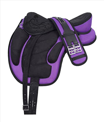 WILD RACE Freemax Sattel Baumloser Sattel/Treeless Saddle Freemax Saddle (15, (Purple)