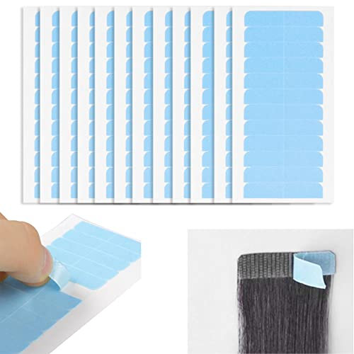 iLamdeetek Ersatztapes Klebestreifen,Doppelseitiges Klebekraft Haar Klebeband,Ersatztapes für Tape In Hair Extensions Echthaar,Perückenband Doppelseitige Klebebänder (144pcs)