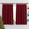 PONY DANCE Tende Corte con Passanti Natalizie per Casa Decorazione Cameretta Bambini Tenda Termica per Cucina Oscurante da Interno 2 Pezzi L 140 x A 145 cm, Rosso