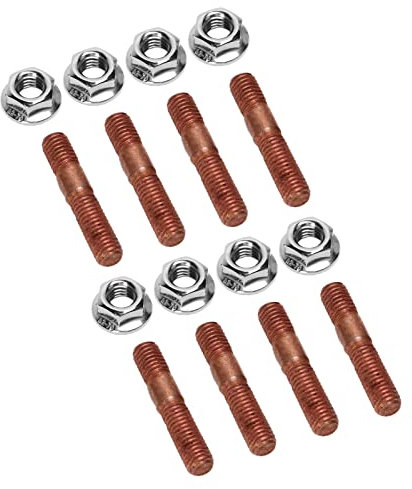a Turbina 8 Pezzi M8 1.25 Kit di Prigionieri Turbo Filettati 8 Mm Lega di Metallo Resistente Ad Alta Pressione Collettore di Scarico Bullone Bullone Bulloneria Hardware