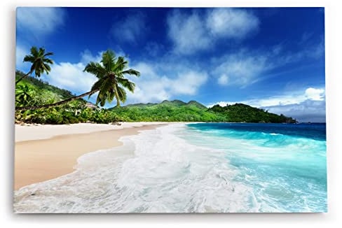 Paul Sinus Wandbild 120x80cm Südsee Palmen Meer Strand Sommer Sonnenschein