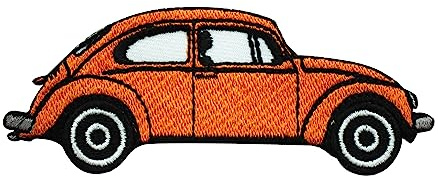 Aufnäher / Aufnäher, Motiv: Oldtimer, Auto, Sportwagen, bestickt, zum Aufbügeln, Aufnähen, für Kleidung etc. 10 x 4 cm