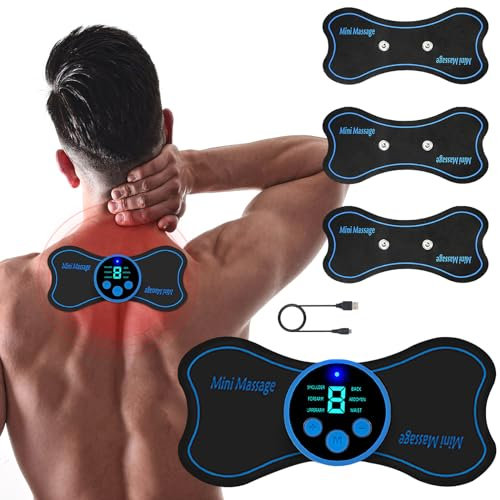 Jenylu Massaggiatore Cervicale Massaggiatore per Collo e Spalle, dispositivo di allenamento EMS, Spalla Addominal Trainer Massaggio profondo elettrico dei tessuti per schiena, gambe