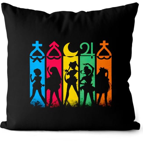 CottonCloud Choose Your Sailor Kissen mit Füllung 40cm Baumwolle Moon Anime Manga Cosplay Crystal