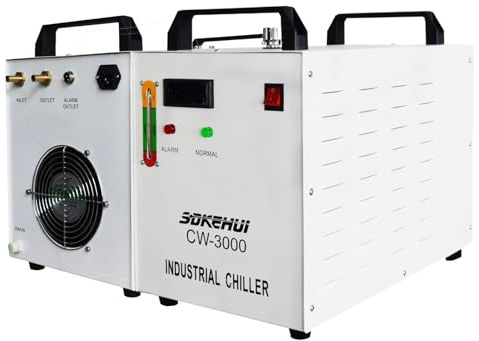 Wasser Kühler 9L Industrieller Wasserkühler CW-3000 Thermolyse Typ Water Chiller Wasserkühlung CO2 Laser Rohrkühler für CNC Gravieren
