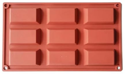 demaxiyad Moule À Gâteau Financier À 9 Cavités Moule Carré En Silicone Anti-adhésif, Cuisson Faits À La Main Antiadhésifs, Moule En Silicone Financier Pour Gâteau, Gelée, Crème