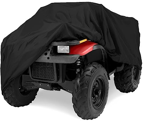 Sutowe ATV Cover Waterproof Oxford Cloth Outdoor 4 Wheeler Cover 82x47x45inch Windproof Sun Protection Motorcycle Dustproof Cover All Weather Protection for Most ATV Quad Bike Motorcycle