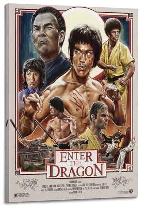LMJUSNEFNC Filmposter Bruce Lee, dekoratives Gemälde, Leinwand, Wandposter und Kunstdruck, moderne Familienschlafzimmer-Dekoration, Poster, 20 x 30 cm
