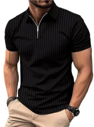 KALUNYA Freizeithemden Kurzarm Für Herren Leinenhemd Kurzarm Herren Leichtes Sommerhemd Herren Kurzarm Herren Freizeithemden Für Cool Herren J-Black3 M