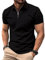 KALUNYA Freizeithemden Kurzarm Für Herren Leinenhemd Kurzarm Herren Leichtes Sommerhemd Herren Kurzarm Herren Freizeithemden Für Cool Herren J-Black3 M