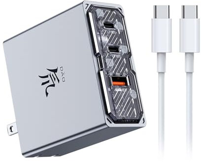 Nubia RedMagic 100W USB C Charger Block, 3-Port Fast GaN Wall Charger PS PD3.0 Power Adapter for MacBook Pro/Air, Dell XPS, iPad Pro, Galaxy S24, Pixel, iPhone 16/15 and More