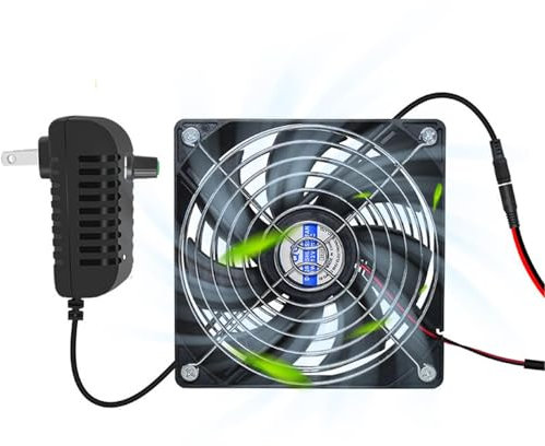 Ventilateur D'extraction Intérieur – Ventilateur De Refroidissement Compact Avec Double Protection En Maille | Appareil De Ventilation Silencieux Pour Serres, Hangars, Poulaillers Et Animaleries Circu