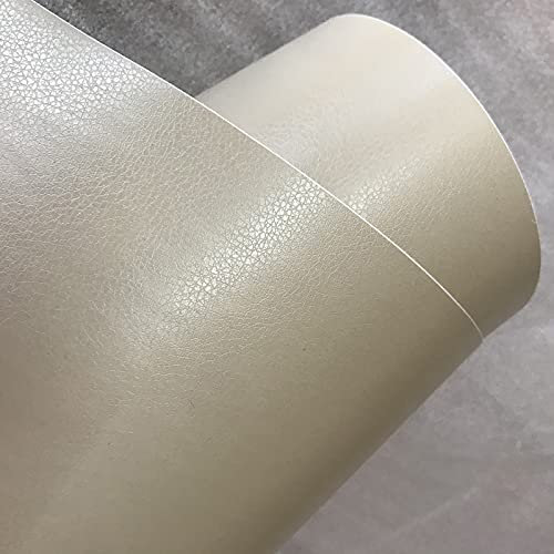 Autofolie,Car Wrapping Folie Schwarzes Ledermuster PVC-Klebstoff-Vinyl-Film-Aufkleber für Auto-Karosserie-Innen-Dekoration Vinyl-Wrap-Auto-Leder-Film(Beige,40cm x 152cm)