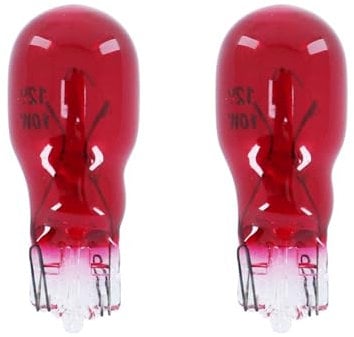 cyclingcolors 2x Lampadina 12V 10W T13 W2.1x9.5d wedge freccia lampada lampadine luce auto moto ciclomotore scooter cruscotto frecce, rosso