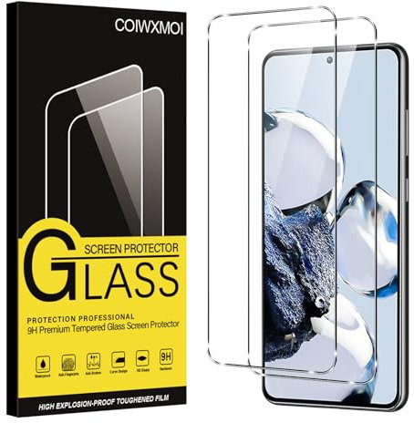 Coiwxmoi 2 Pezzi Vetro Temperato per Xiaomi 12T / Xiaomi 12T Pro 5G 6,67, Ultra Trasparente, Ultra Resistente, Durezza 9H, Senza Bolle, Anti Graffio Pellicola Prottetiva per Xiaomi 12T 5G