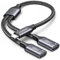 KiWiBiRD duplicador USB C Splitter Doble Entrada, Adaptador Tipo C Macho a 2 USB C Hembra Puertos Y Cable para Datos y Carga, Mini HUB Compatible con Laptop Mac PS5 Teclado ratón Impresora