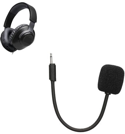kwmobile Microphone de Remplacement Compatible avec JBL Quantum 100 - Micro de Rechange pour Casque Audio Casque Gaming - Noir