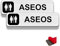 Letreros para puerta/aviso FloraVigo, 2 unidades, 19 x 5 cm, aluminio cepillado, impermeables, para interior y exterior, panel de aluminio con adhesivo (ASEOS)