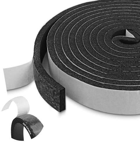 Joint Fenetre Isolation, Bande d'étanchéité autocollante en mousse，Joint Antichoc d'Isolation Phonique,Anti-Poussière, Anti-Vent pour Portes et Fenêtres，Pour Meuble Protection de Climatiseur